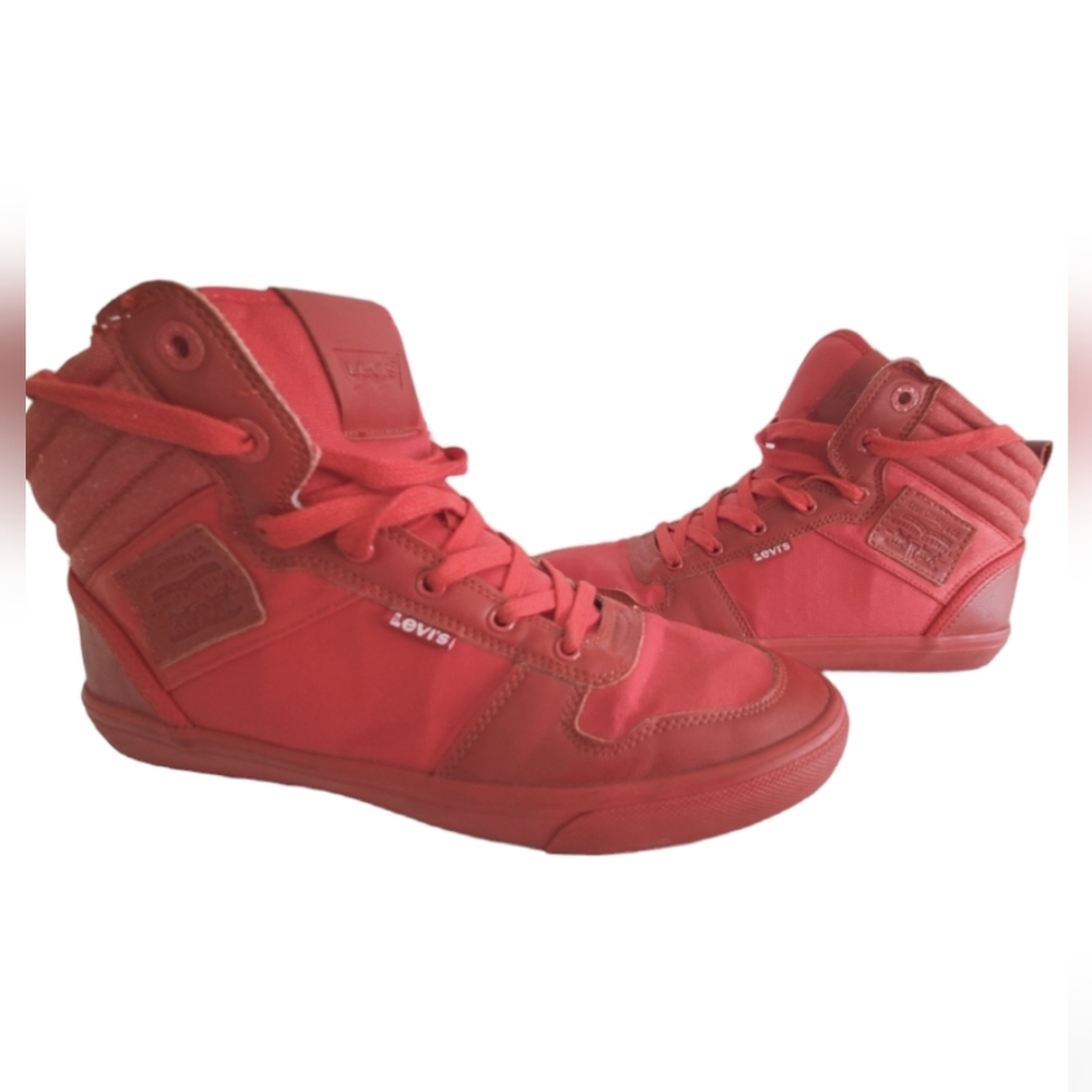 Levi's Men's High Top Sneakers Shoes Red Size 10.5